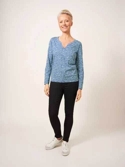 Langarmshirt Nelly - Blue Pr - 52 Bild 2