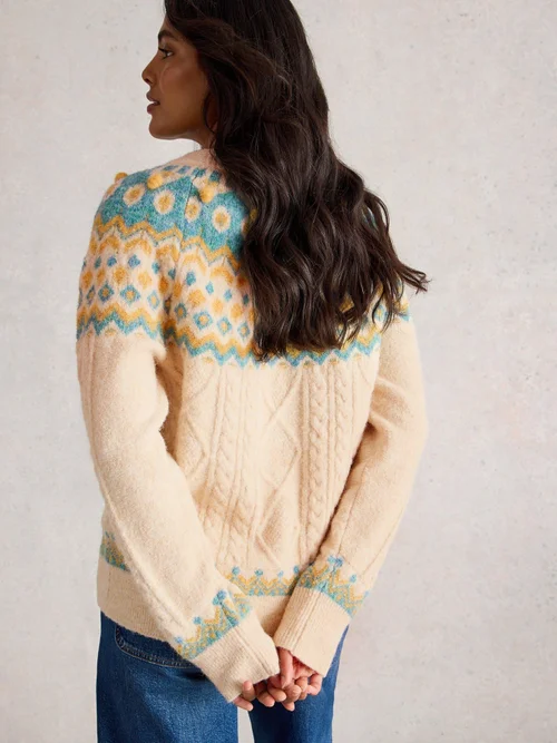 Fairisle Pullover Izzy - Ivory Mlt - 34 Bild 4