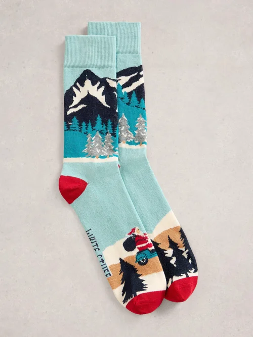 Weihnachtsmannsocken im Cracker - Blue Mlt - 41-43 Bild 2