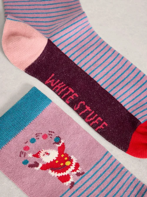 Weihnachtliche Socken in Cracker - Pink Mlt - 39-41 Bild 3