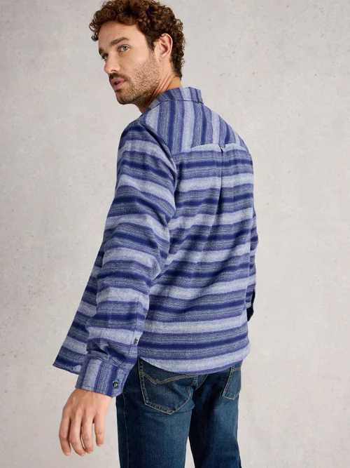 Quergestreiftes Hemd Upton - Blue Mlt - XXL Bild 4