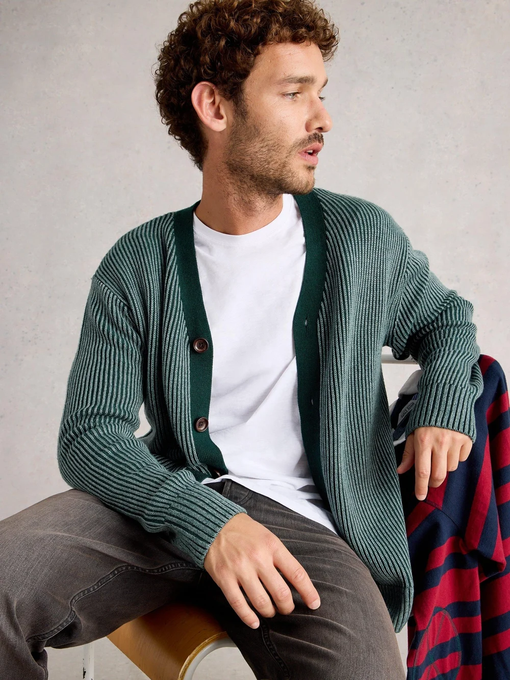Strickjacke - Blue Mlt - XXL Bild 1