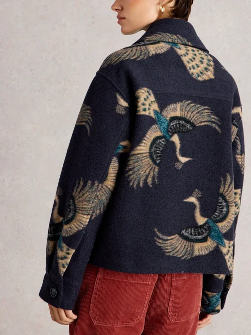 Jacke Alexa aus Wollmischung - Navy Multi - 52 Bild 4