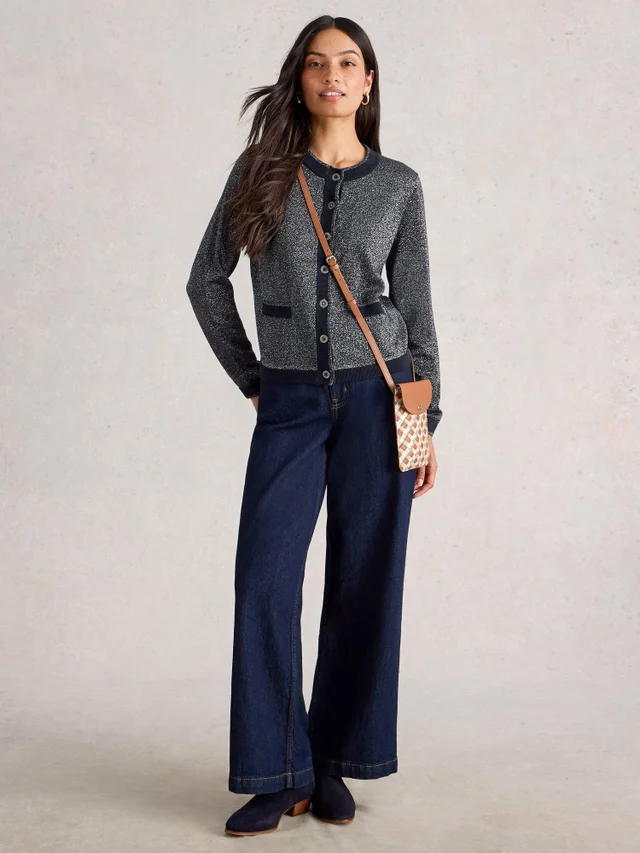 Glitzernde Strickjacke Charlotte