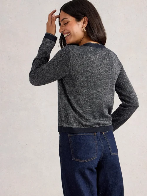 Glitzernde Strickjacke Charlotte - Dark Navy - 50 Bild 4