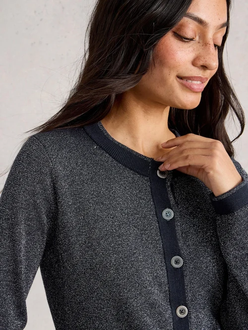 Glitzernde Strickjacke Charlotte - Dark Navy - 52 Bild 3