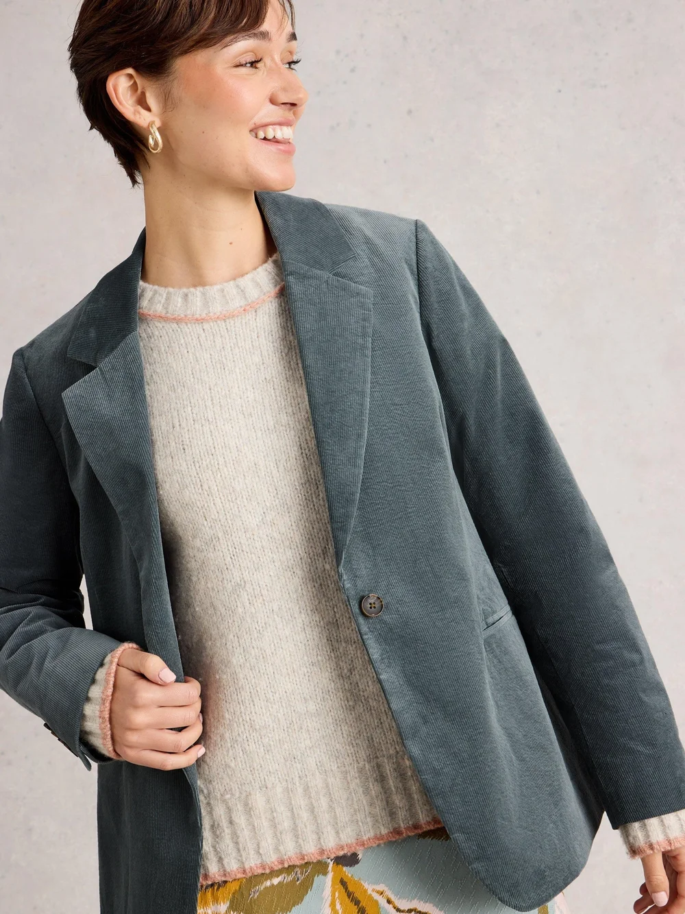Kordblazer Evelyn - Dk Green - 52 Bild 1