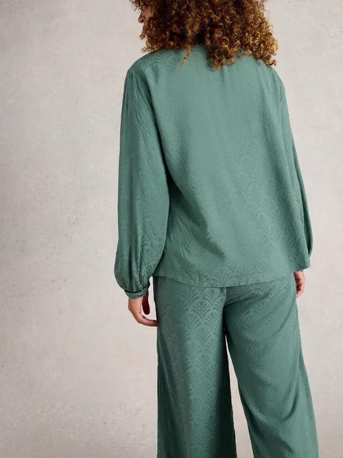 Pyjamatop Celia - Dk Green - S Bild 4