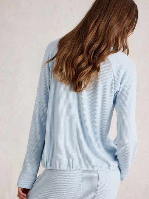 Gemütliches Top aus Rippenjersey - Lgt Blue - XXXL Bild 4