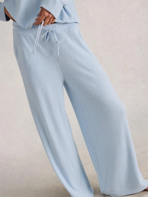 Gemütliche Hose aus Rippenjersey - Lgt Blue - XXXL Bild 1