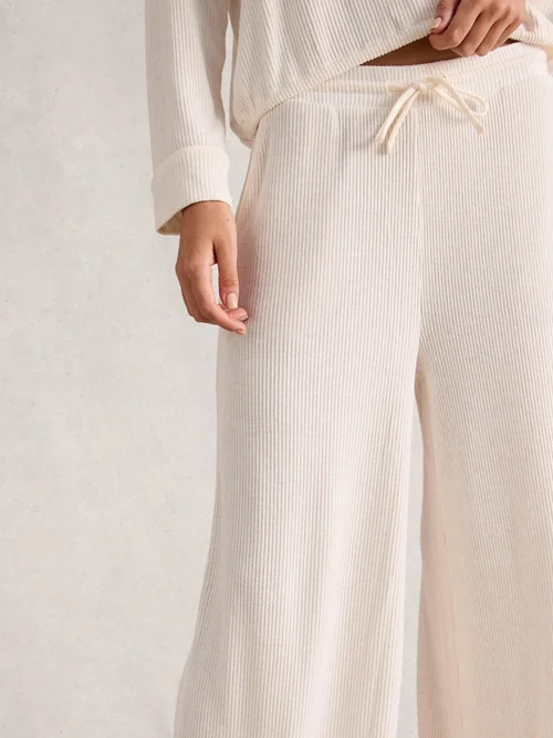 Gemütliche Hose aus Rippenjersey - Pale Ivory - XXXL Bild 3