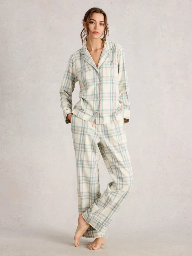 Kariertes Pyjamaoberteil Nina