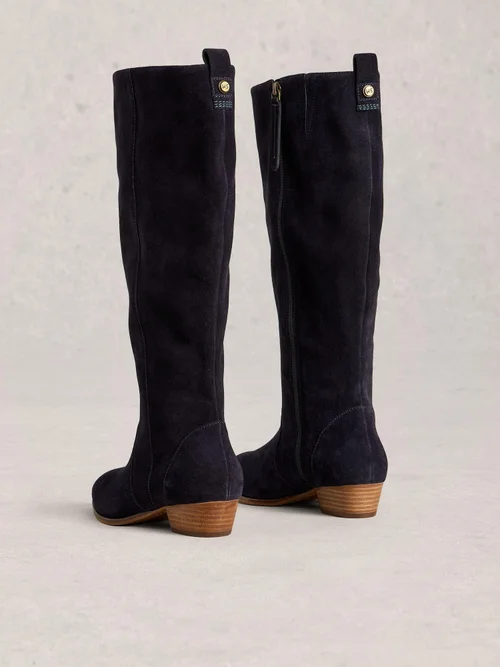 Knielange Wildlederstiefel Willow - Dark Navy - 40.5 Bild 4