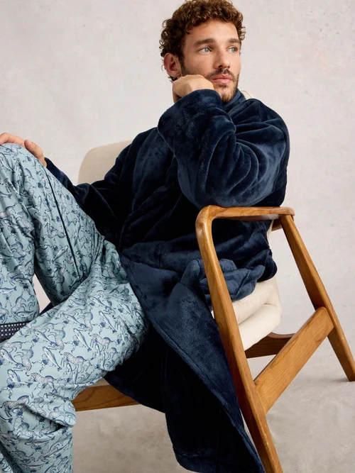 Gemütlicher Bademantel - Dark Navy - S Bild 3