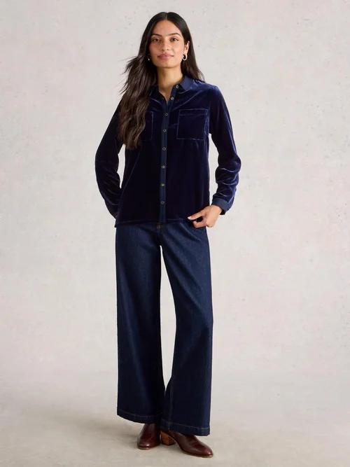 Samtbluse Sophie - Dark Navy - 42 Bild 2