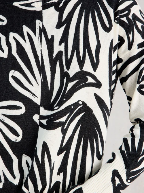 Bedruckter Pullover Olive - Blk Pr - 52 Bild 3