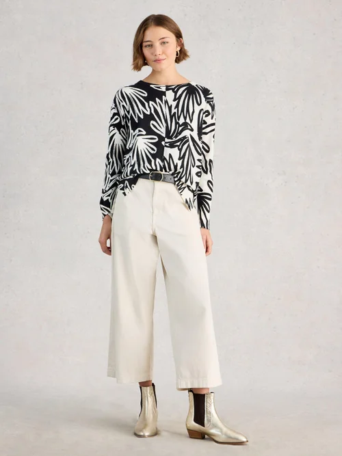 Bedruckter Pullover Olive - Blk Pr - 52 Bild 2