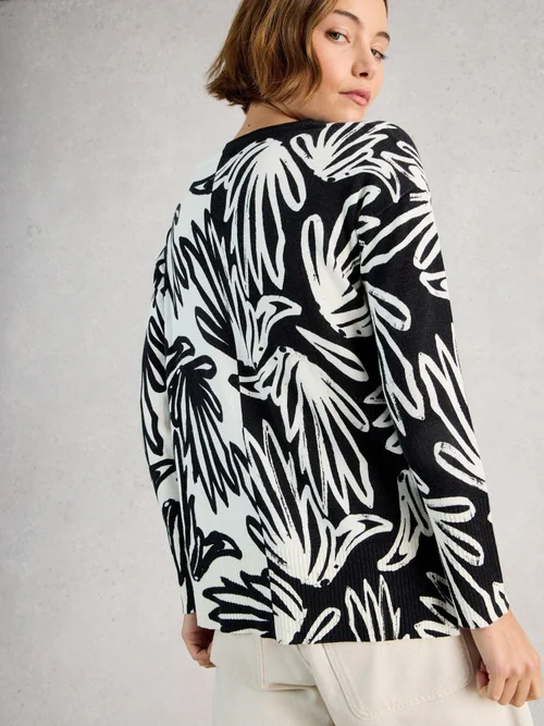 Bedruckter Pullover Olive - Blk Pr - 52 Bild 4