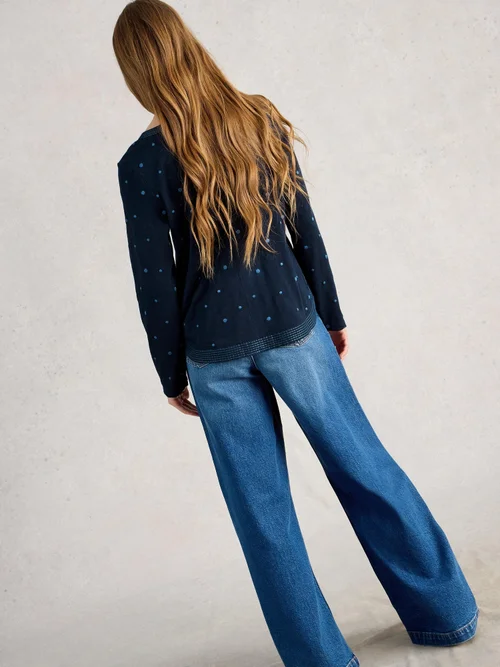 Top Weaver aus Jersey - Navy Multi - 46 Bild 4