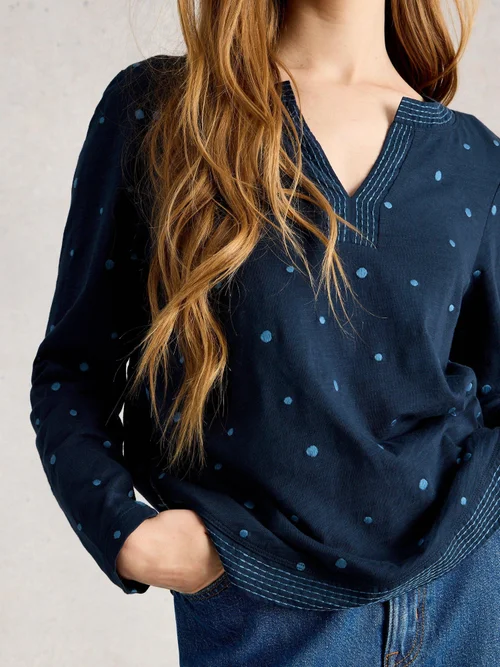 Top Weaver aus Jersey - Navy Multi - 46 Bild 3