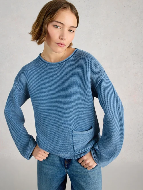 Washed Pullover Gigi - Mid Blue - 48 Bild 1