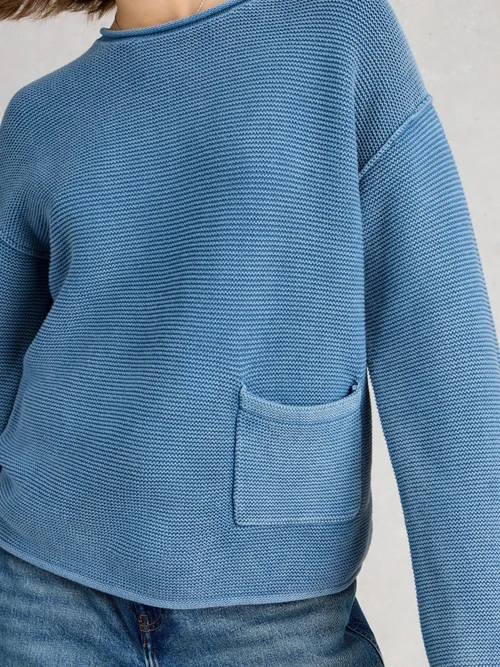 Washed Pullover Gigi - Mid Blue - 48 Bild 3