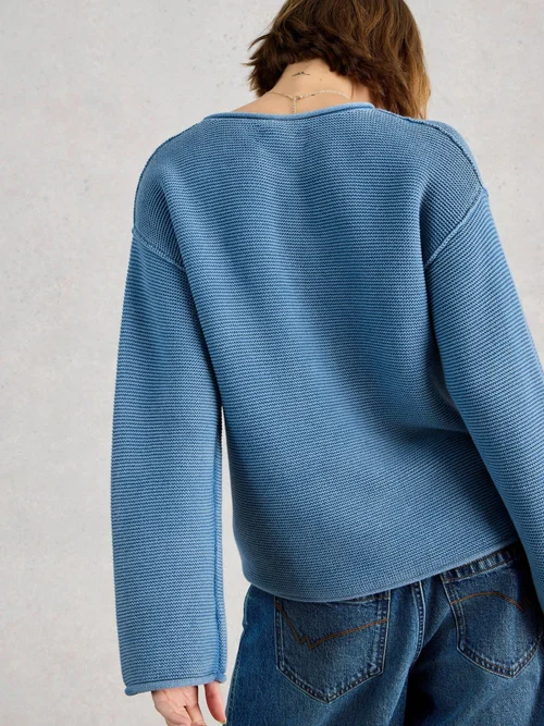 Washed Pullover Gigi - Mid Blue - 48 Bild 4