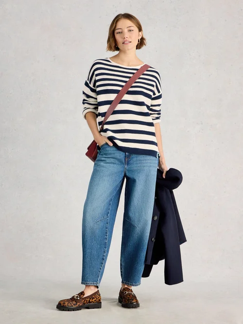 Gestreifter Pullover Jana - Navy Multi - 44 Bild 2