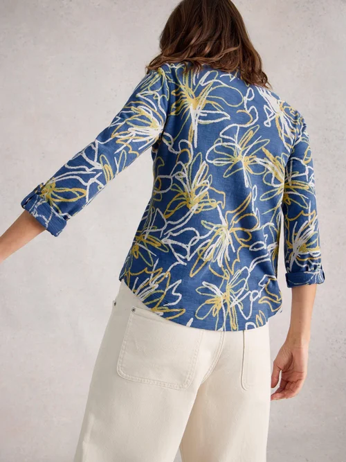 Jerseybluse Annie - Blue Pr - 52 Bild 4
