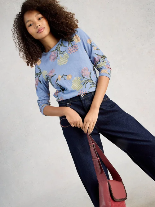 Langarmshirt Clara - Blue Pr - 52 Bild 1