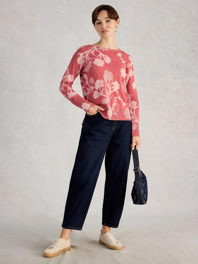 Bedruckter Pullover Olive