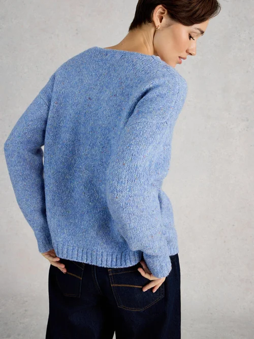 Pullover Tamara mit V-Ausschnitt - Mid Blue - 48 Bild 4