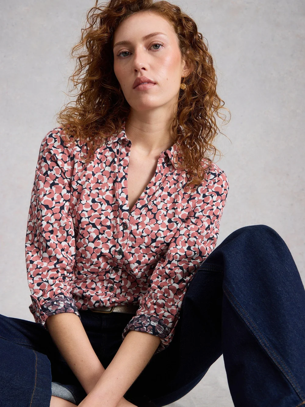 Jerseybluse Annie - Pink Pr - 52 Bild 1
