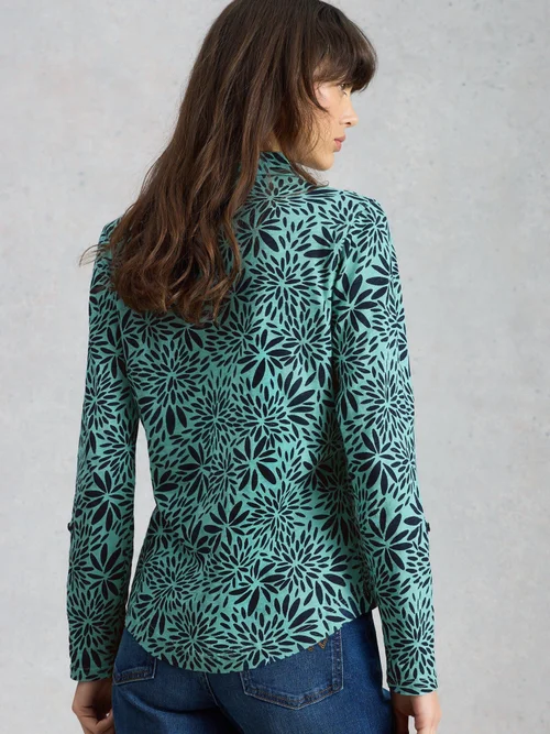 Jerseybluse Annie - Teal Pr - 46 Bild 4