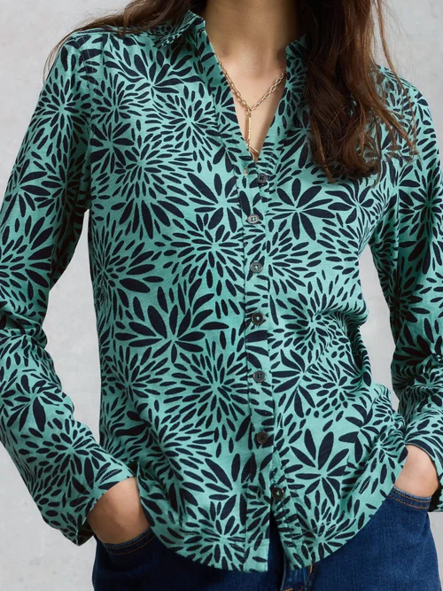 Jerseybluse Annie - Teal Pr - 52 Bild 3