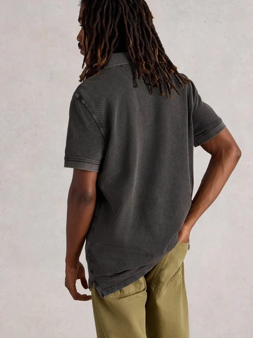 Polohemd Utility - Washed Blk - XXL/R Bild 4
