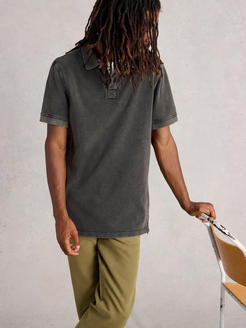 Polohemd Utility - Washed Blk - XXL/R Bild 3