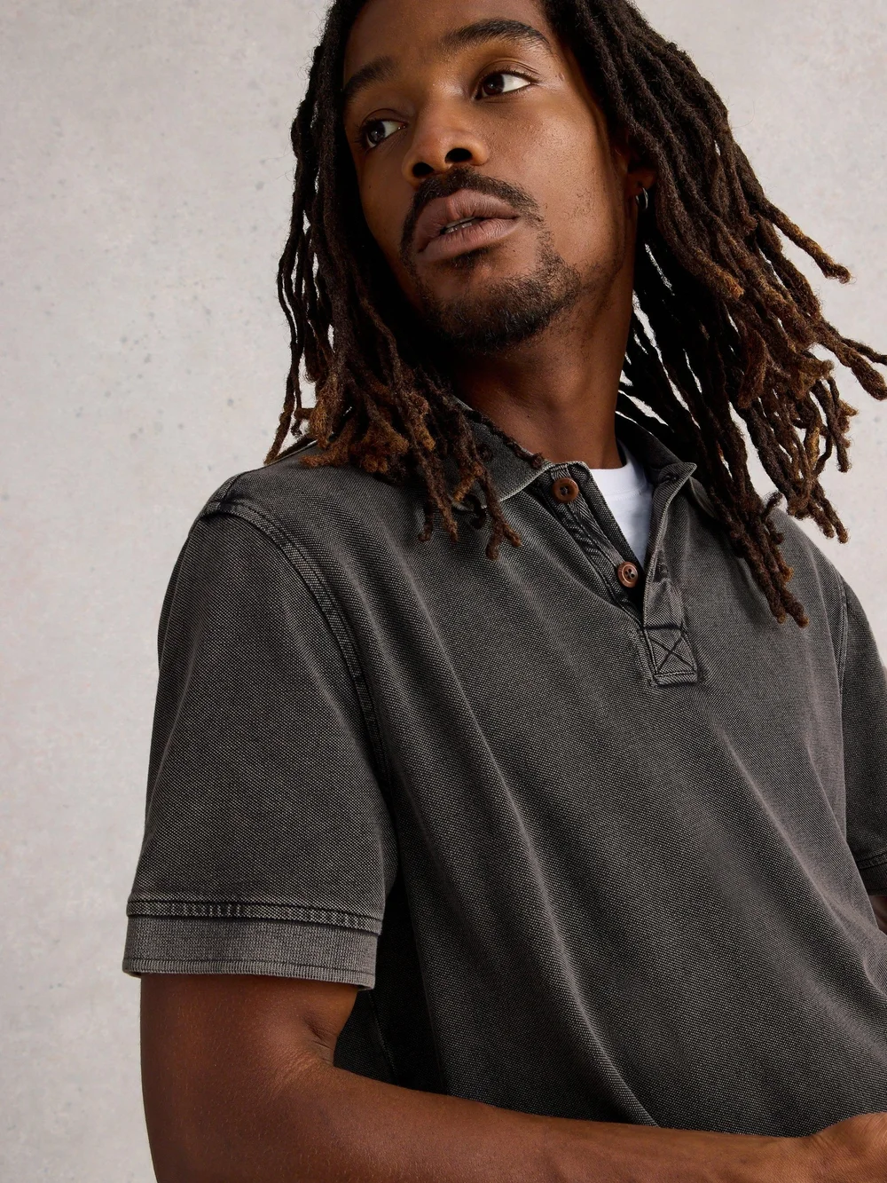 Polohemd Utility - Washed Blk - XXXL/R Bild 1