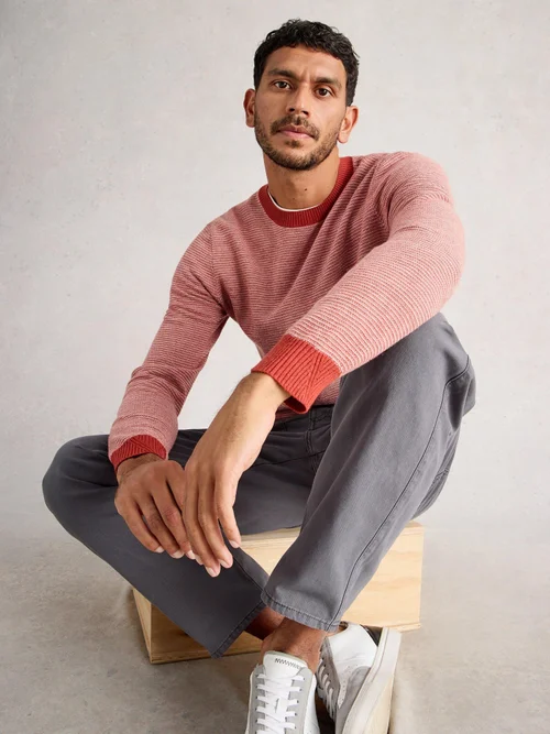 Pullover Newport aus Merinowollmischung - Orange Mlt - XXXL Bild 1