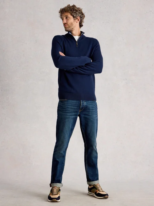 Merinopullover Newport mit Trichterkragen - Dark Navy - XXXL/R Bild 2