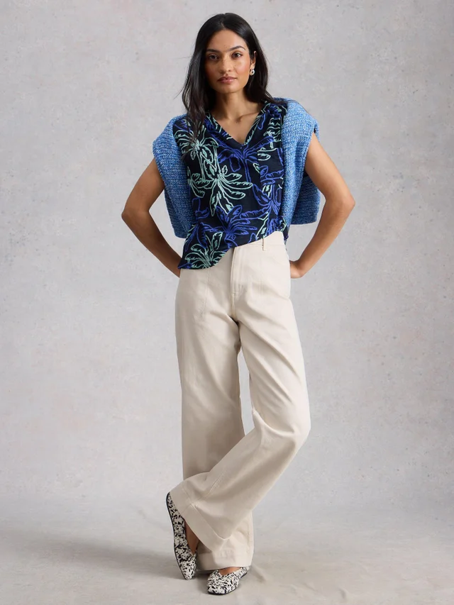 Jeans Tia mit weitem Bein