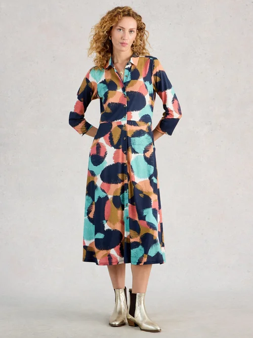 Blusenkleid Rua aus Jersey - Navy Multi - 52/R Bild 2