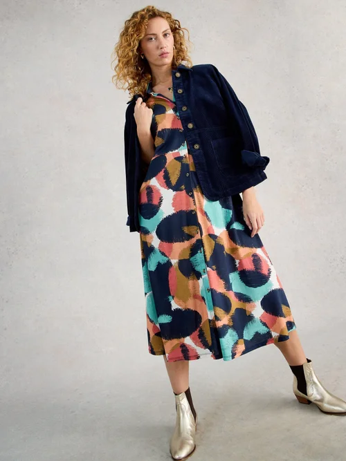 Blusenkleid Rua aus Jersey - Navy Multi - 52/R Bild 1