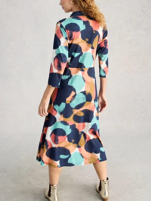 Blusenkleid Rua aus Jersey - Navy Multi - 52/R Bild 4