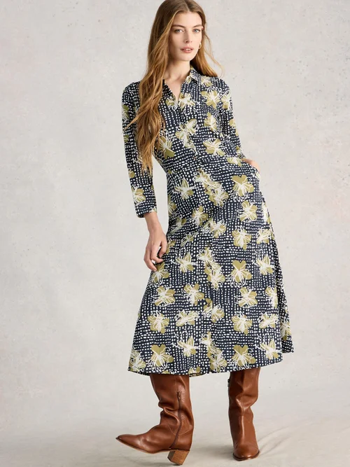 Blusenkleid Rua aus Jersey - Navy Pr - 52/R Bild 1