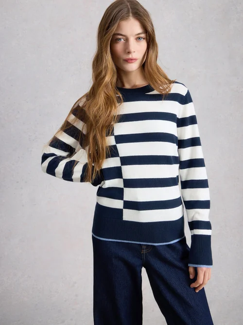Gestreifter Pullover Katie - Navy Multi - 52 Bild 3