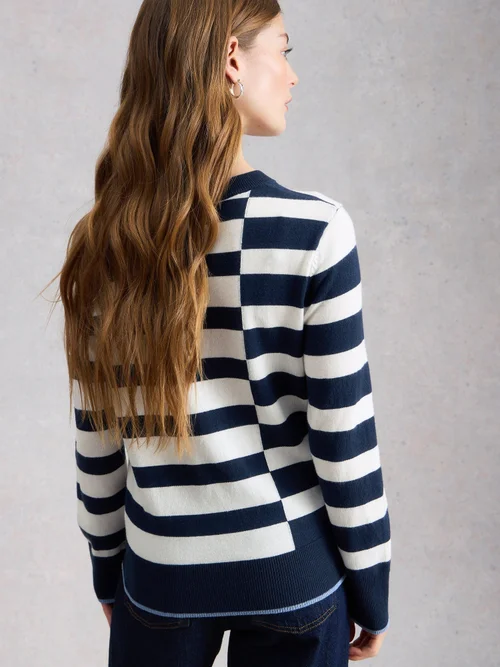 Gestreifter Pullover Katie - Navy Multi - 52 Bild 4