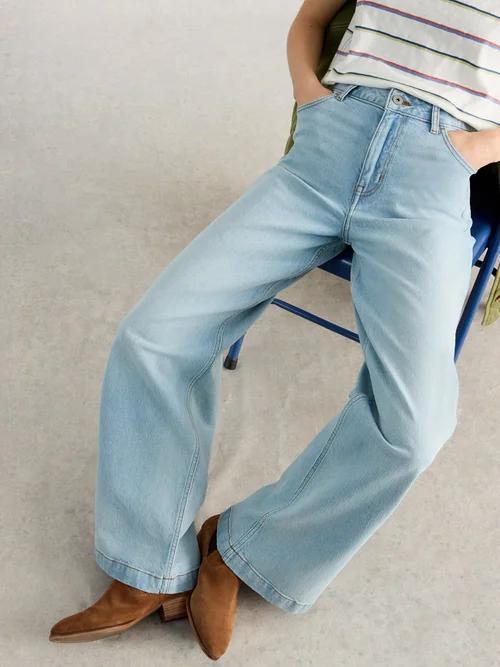 Ayla mit weitem Bein - Lgt Denim - 52/R Bild 1