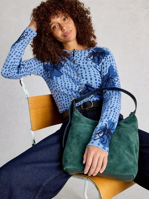 Bedruckte Strickjacke Lulu - Blue Pr - 52 Bild 1