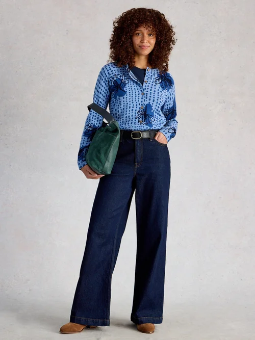 Bedruckte Strickjacke Lulu - Blue Pr - 52 Bild 2